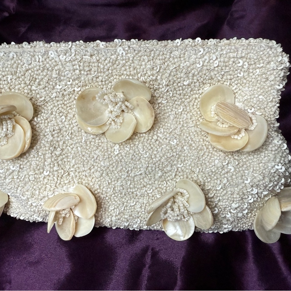 Not for Sale / Elegant Beaded Clutch with Floral Accents